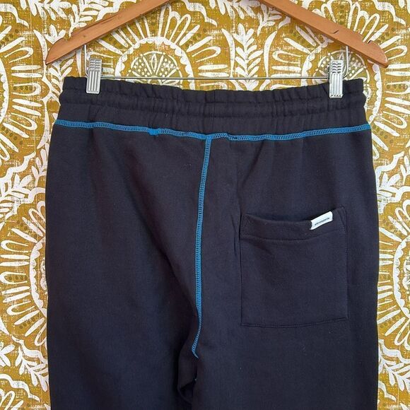 NWT Eleven Paris Men’s Exposed Seam Fleece Joggers Black W/Dresden Blue size S - Picture 10 of 13